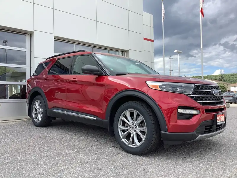 2020 Ford Explorer XLT, červená, 75 920 km, dovoz Kanada — foto 2 z 12