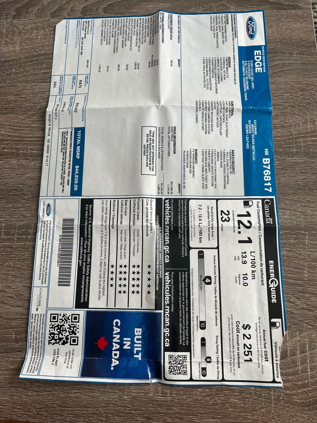 2017 Ford Edge SEL, stříbrná, 88 300 km, dovoz Kanada — foto 3 z 3