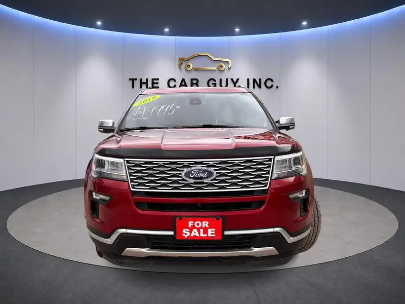 2018 Ford Explorer Platinum, červená, 215 000 km, dovoz Kanada — foto 2 z 12