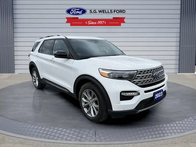 2023 Ford Explorer Limited, bílá, 65 831 km, dovoz Kanada — foto 3 z 8