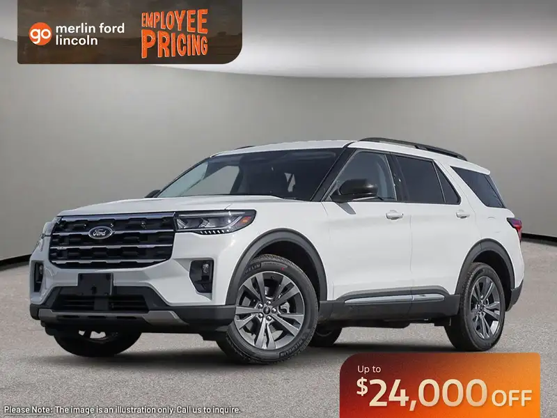 2026 Ford Explorer Active w/200A Pkg, bílá, 421 km, dovoz Kanada — foto 1 z 12 2026 Ford Explorer Active w/200A Pkg, bílá, 421 km, dovoz Kanada — foto 1 z 12