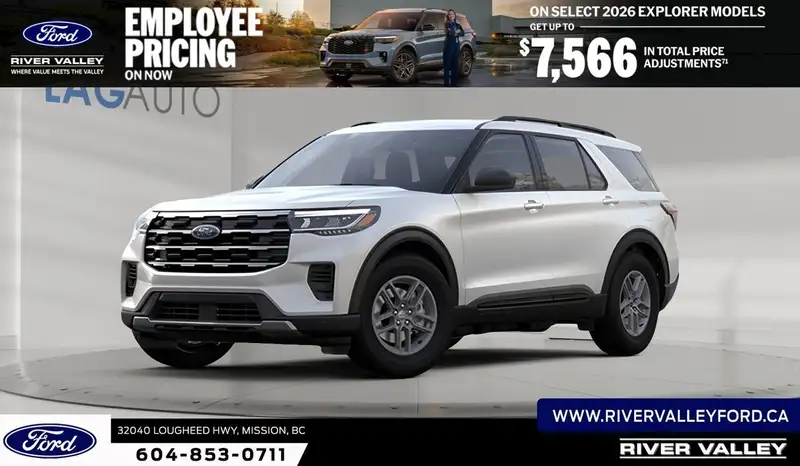 2027 Ford Explorer Active, bílá, 0 km, dovoz Kanada — foto 1