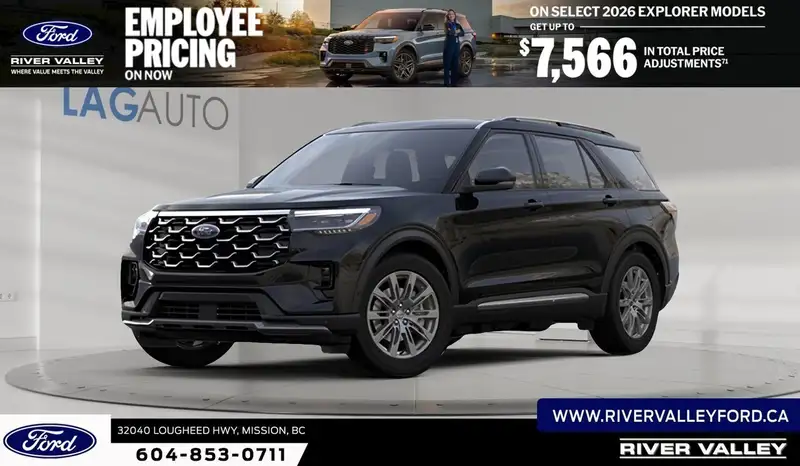 2027 Ford Explorer Platinum, černá, 0 km, dovoz Kanada — foto 1