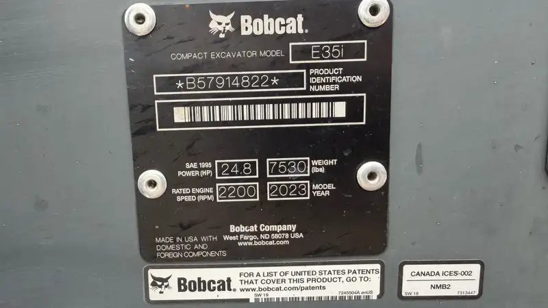 2023 Bobcat E35-WHITE, bílá, 5 mth, dovoz Kanada — foto 4 z 12