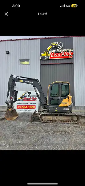 2016 Volvo ECR58D, dovoz Kanada — foto 1
