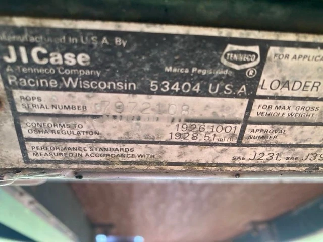 1981 Case 1150C, 1 492 mth, dovoz Kanada — foto 5 z 5