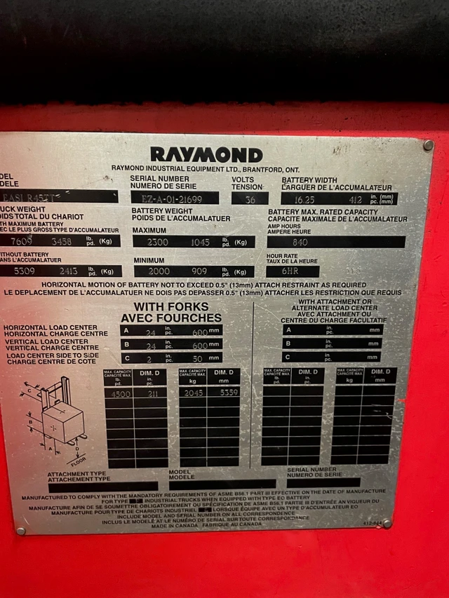 2001 RAYMOND, 1 mth, dovoz Kanada — foto 5 z 5