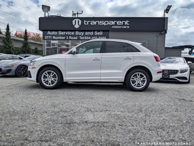 2018 Audi Q3 Premium Plus, bílá, 73 200 km, dovoz Kanada — foto 4 z 5