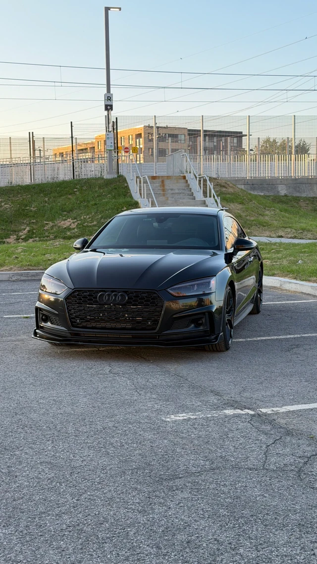 2018 Audi A5, černá, 136 000 km, dovoz Kanada — foto 2 z 5