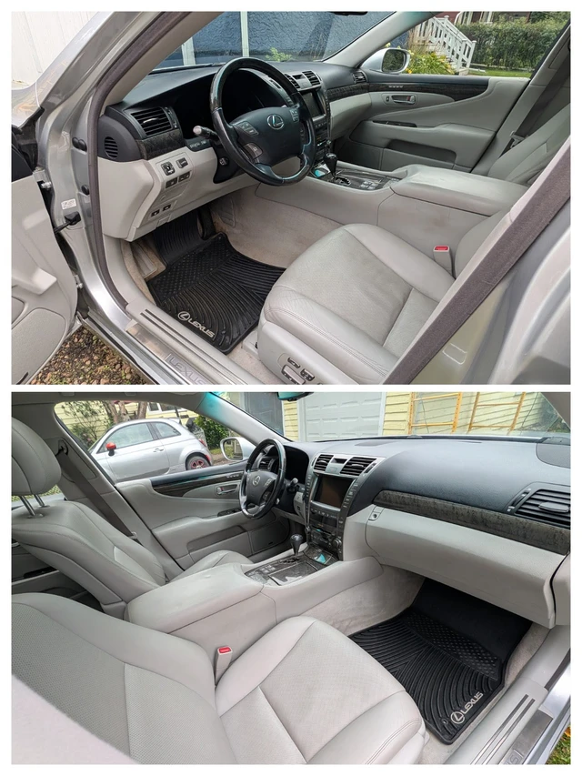 2009 Lexus Ls, stříbrná, 189 000 km, dovoz Kanada — foto 4 z 5