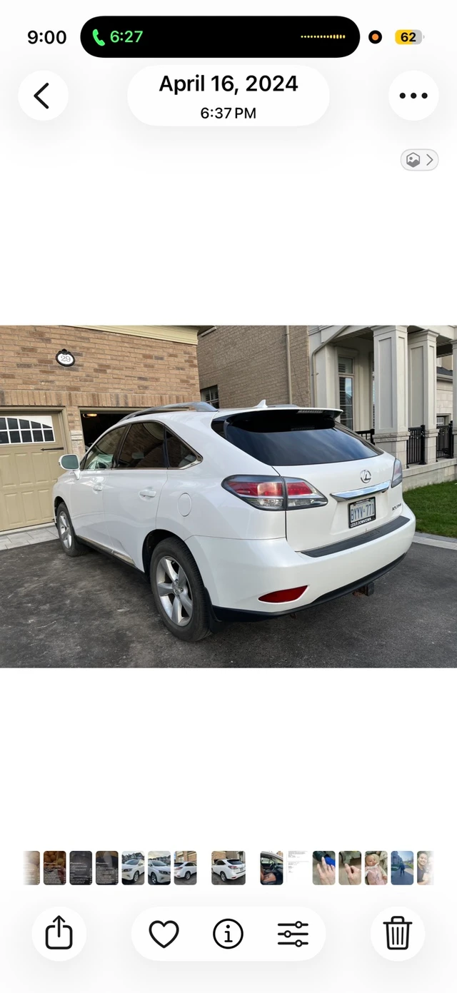 2013 Lexus Rx, bílá, 278 900 km, dovoz Kanada — foto 3 z 5