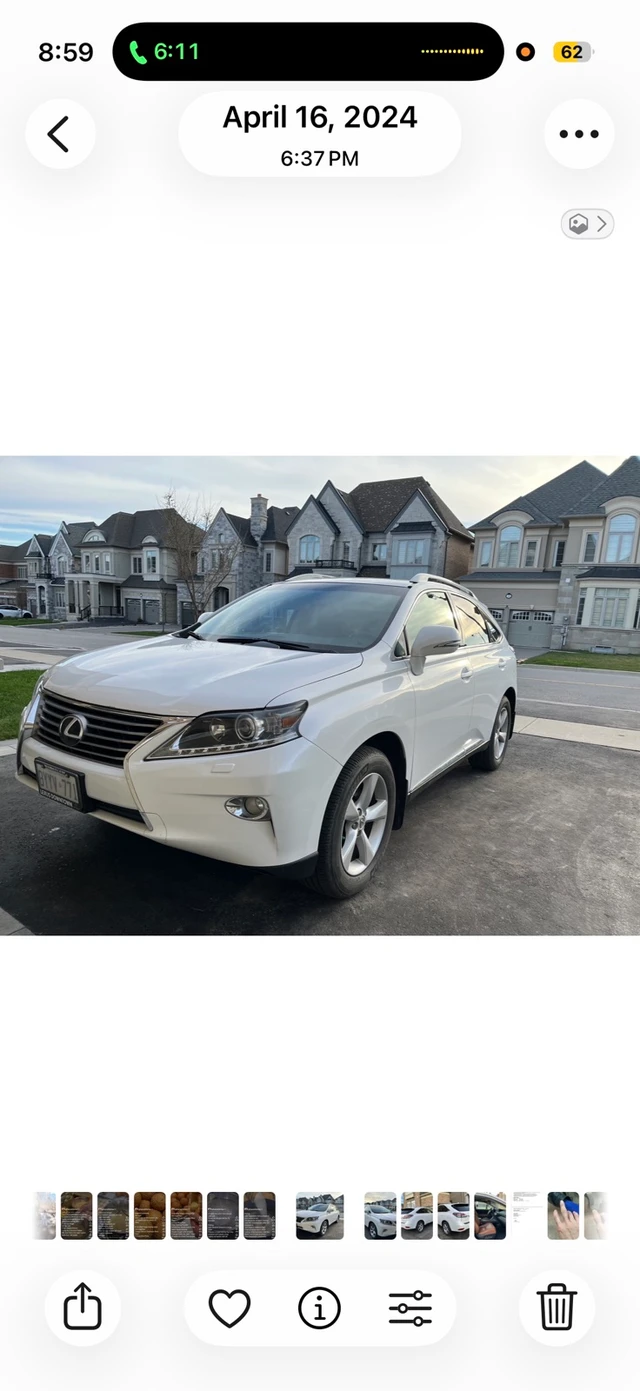 2013 Lexus Rx, bílá, 278 900 km, dovoz Kanada — foto 4 z 5