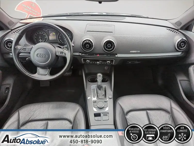 2016 Audi A3 Premium Plus, šedá, 166 000 km, dovoz Kanada — foto 7 z 12