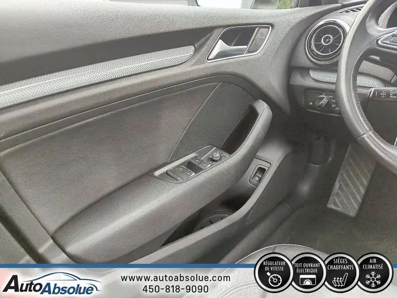 2016 Audi A3 Premium Plus, šedá, 166 000 km, dovoz Kanada — foto 9 z 12