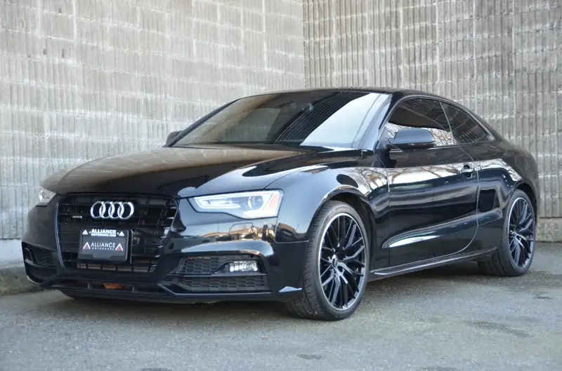 2017 Audi A5 2dr Cpe Auto Progressiv, černá, 91 000 km, dovoz Kanada — foto 2 z 12