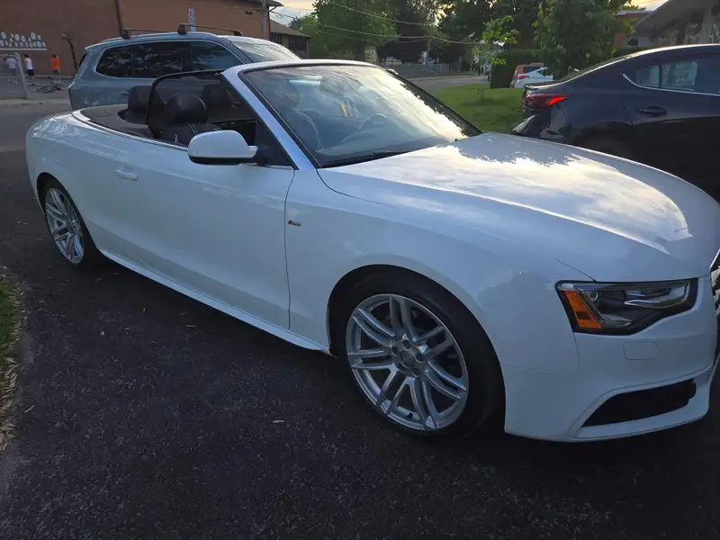 2015 Audi A5 Progressiv, bílá, 99 089 km, dovoz Kanada — foto 4 z 10