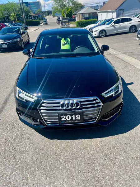 2019 Audi A4 PROGRESSIV CERTIFIED, černá, 48 765 km, dovoz Kanada — foto 3 z 12