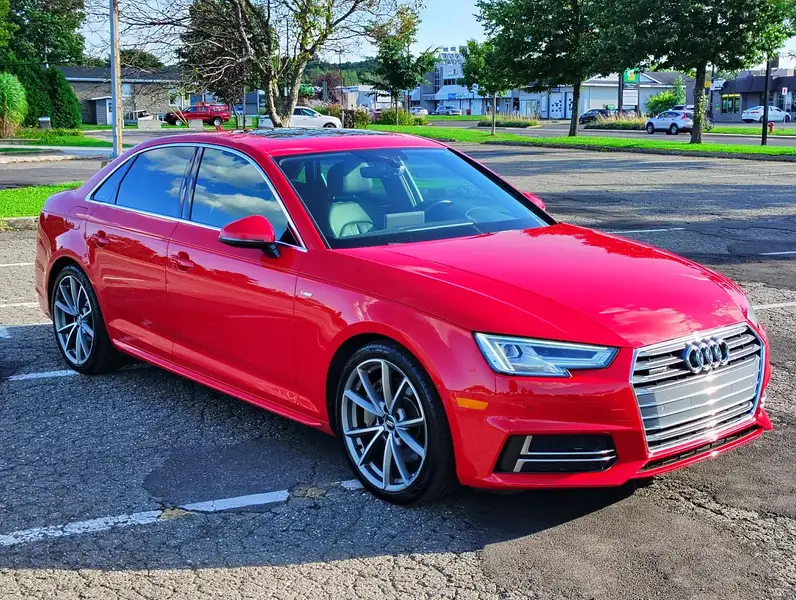 2017 Audi A4 Technik, ''S-Line'', červená, 145 890 km, dovoz Kanada — foto 2 z 12