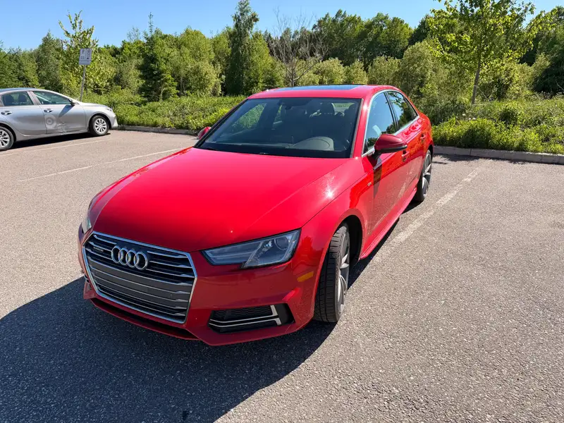 2017 Audi A4 Progressiv, červená, 120 600 km, dovoz Kanada — foto 4 z 12