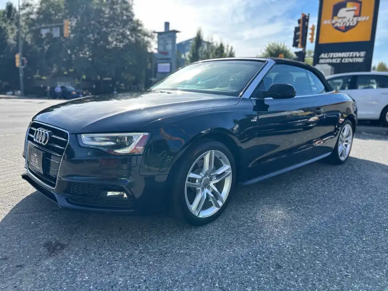 2015 Audi A5 2dr Conv Auto Technik, černá, 113 843 km, dovoz Kanada — foto 2 z 12
