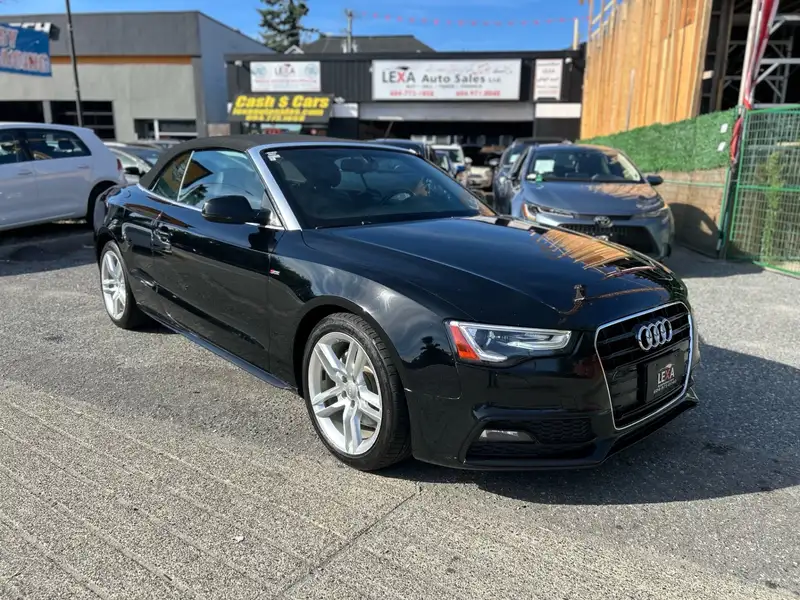2015 Audi A5 2dr Conv Auto Technik, černá, 113 843 km, dovoz Kanada — foto 4 z 12