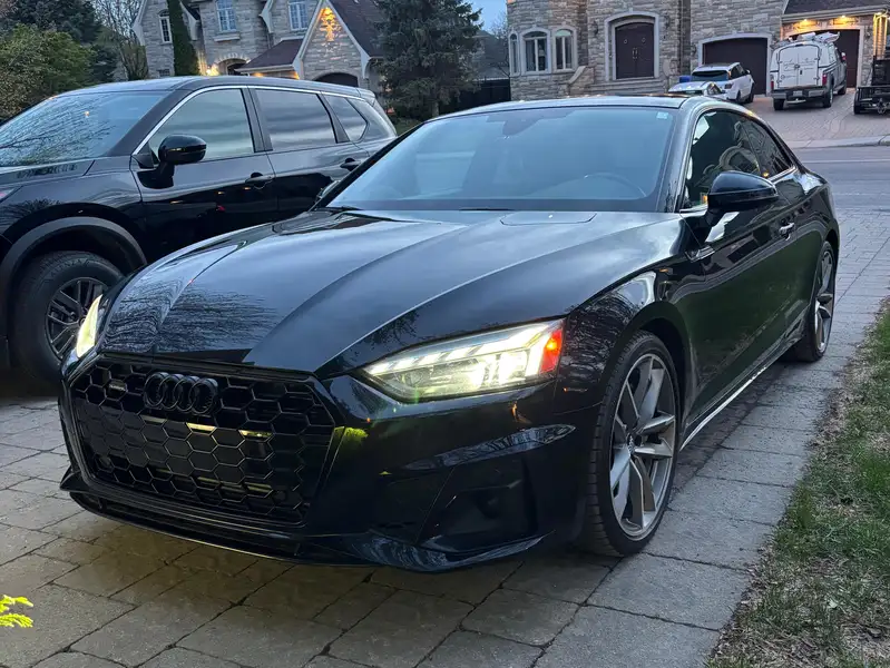 2021 Audi A5 Progressiv, černá, 51 400 km, dovoz Kanada — foto 2 z 8