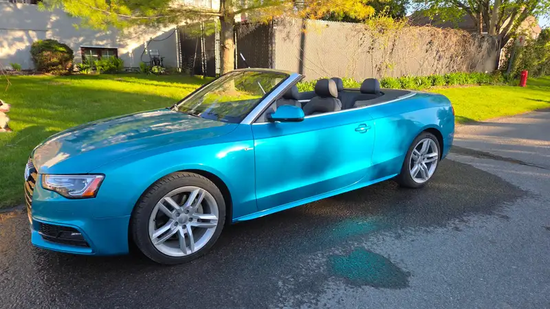 2016 Audi A5 Technik, modrá, 80 000 km, dovoz Kanada — foto 2 z 4