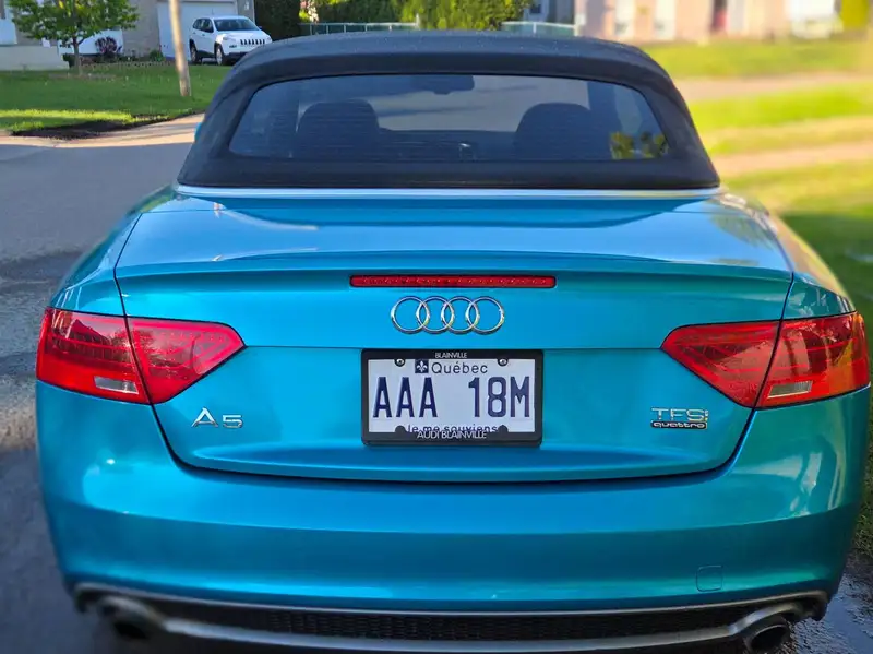 2016 Audi A5 Technik, modrá, 80 000 km, dovoz Kanada — foto 3 z 4