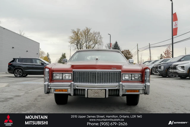 1976 Cadillac Eldorado CONVERTABLE, červená, 69 036 km, dovoz Kanada — foto 3 z 19