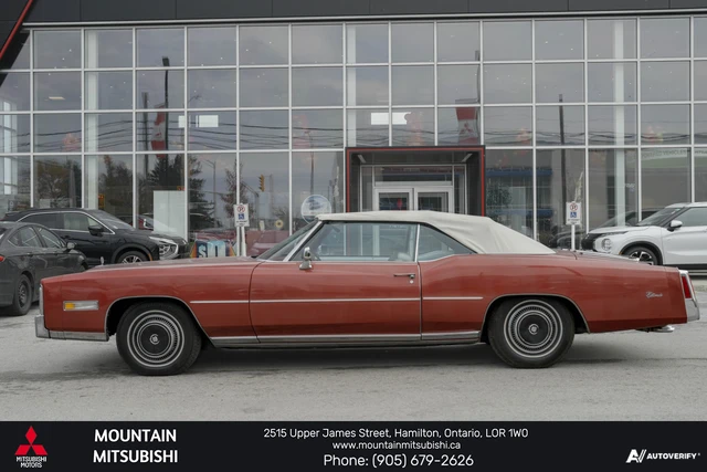 1976 Cadillac Eldorado CONVERTABLE, červená, 69 036 km, dovoz Kanada — foto 4 z 19