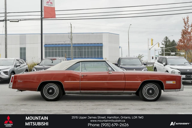 1976 Cadillac Eldorado CONVERTABLE, červená, 69 036 km, dovoz Kanada — foto 9 z 19