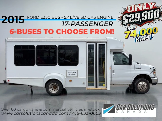 2015 Ford E-350 !!! 17 E-350 SD, bílá, 79 977 km, dovoz Kanada — foto 2 z 5