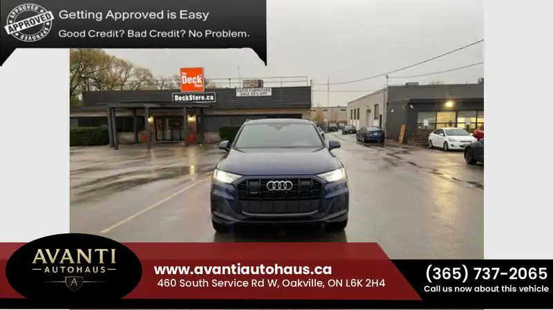 2022 Audi Q7 Progressiv, modrá, 97 600 km, dovoz Kanada — foto 2 z 12