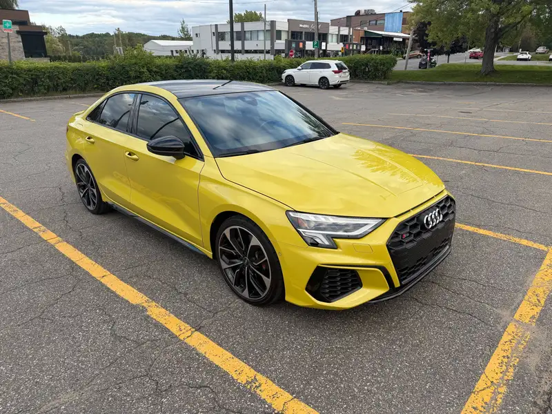 2024 Audi S3 Technik, žlutá, 36 700 km, dovoz Kanada — foto 2 z 12