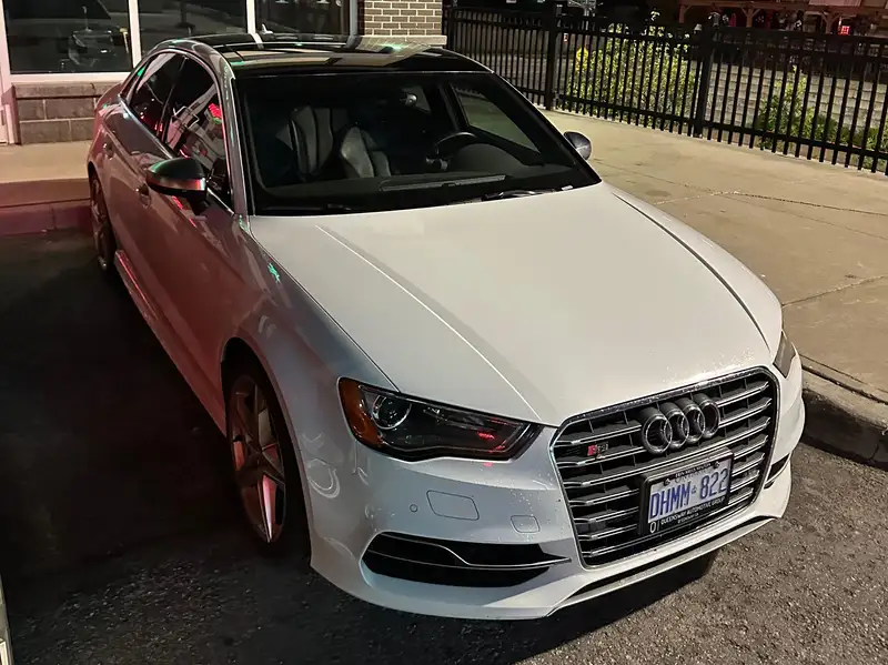 2015 Audi S3 Technik, bílá, 129 000 km, dovoz Kanada — foto 2 z 4
