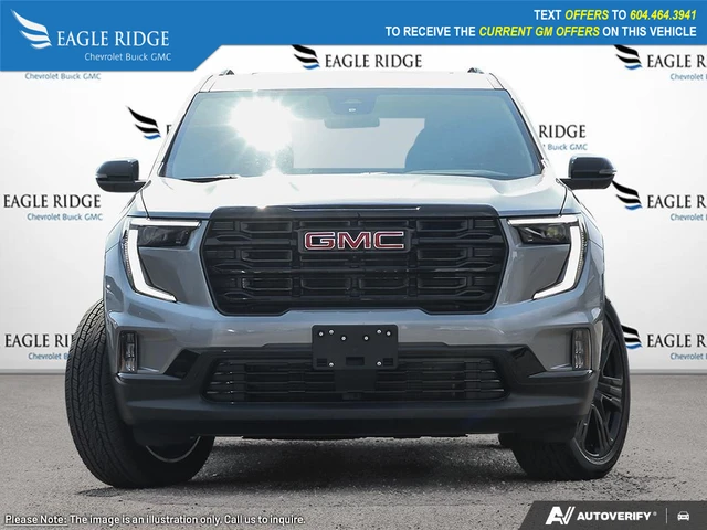 2026 GMC Acadia Elevation, stříbrná, 10 km, dovoz Kanada — foto 2 z 5