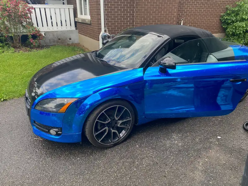 2008 Audi TT Convertable Blue Chrome, modrá, 129 000 km, dovoz Kanada — foto 8 z 12