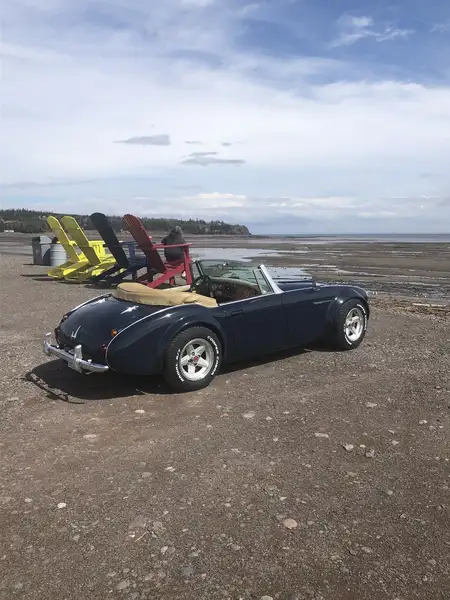1990 Austin-Healey 3000 convertable, modrá, 26 000 km, dovoz Kanada — foto 3 z 12