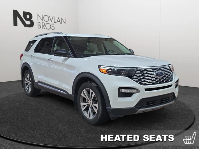 2020 Ford Explorer Platinum, bílá, 134 194 km, dovoz Kanada — foto 2 z 8