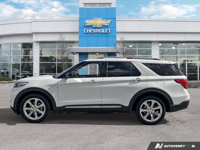 2020 Ford Explorer Platinum, bílá, 58 237 km, dovoz Kanada — foto 2 z 20