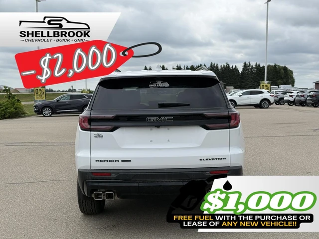 2026 GMC Acadia Elevation, bílá, 1 km, dovoz Kanada — foto 4 z 5