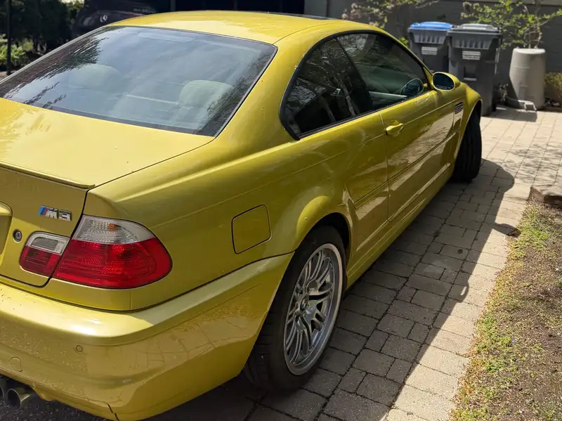 2003 BMW M3 Coupe, žlutá, 79 000 km, dovoz Kanada — foto 3 z 5