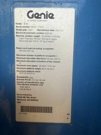 Genie 60FT, dovoz USA — foto 9 z 9