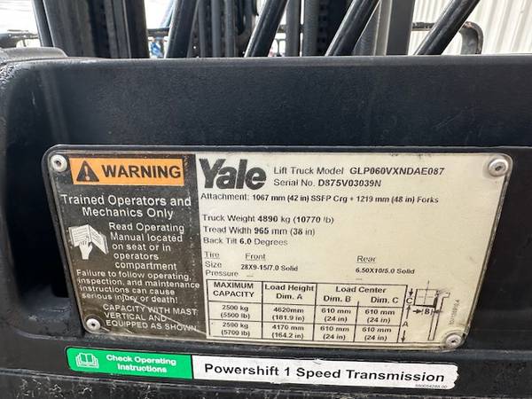 Yale 6000LB, dovoz USA — foto 4 z 5