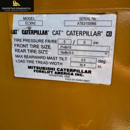 Caterpillar EC30N2, dovoz USA — foto 12 z 12