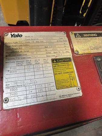 Yale ERC080HBN48S, dovoz USA — foto 2 z 3
