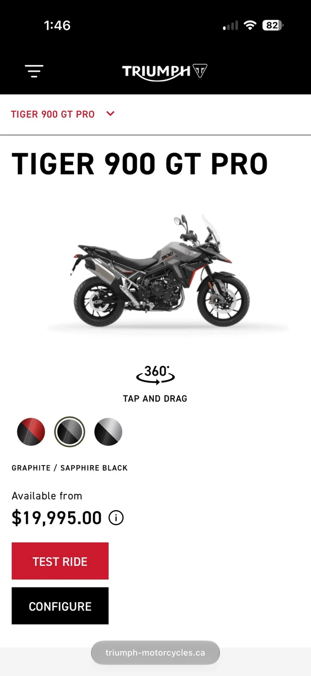 2024 Triumph, 9 000 km, dovoz Kanada — foto 3 z 5