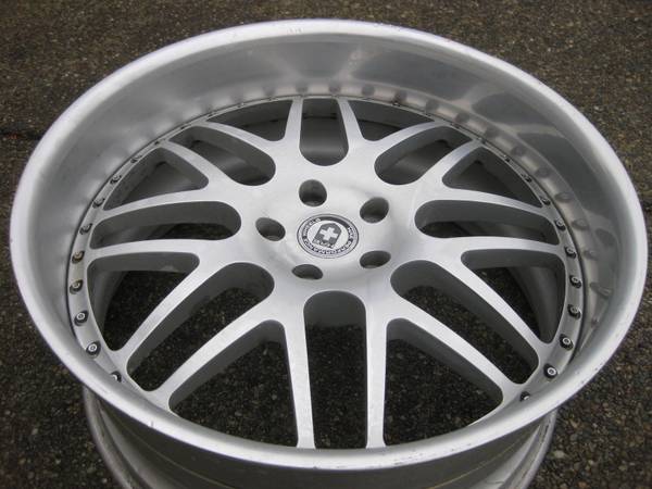 1 X Single BMW HRE 22X10 ET 15mm 3 Piece forged wheel exc cond, dovoz Kanada — foto 2 z 5