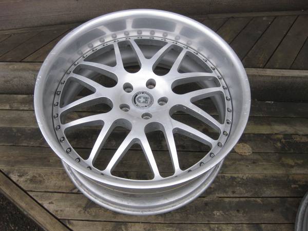 1 X Single BMW HRE 22X10 ET 15mm 3 Piece forged wheel exc cond, dovoz Kanada — foto 3 z 5
