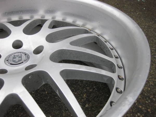 1 X Single BMW HRE 22X10 ET 15mm 3 Piece forged wheel exc cond, dovoz Kanada — foto 4 z 5